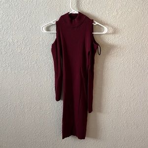 burgundy dress